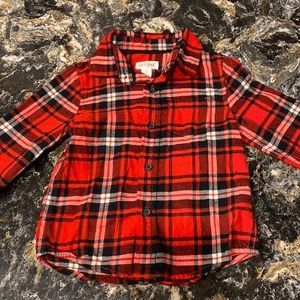 T toddler boys casual Cat & Jack long sleeve button front shirt 2T